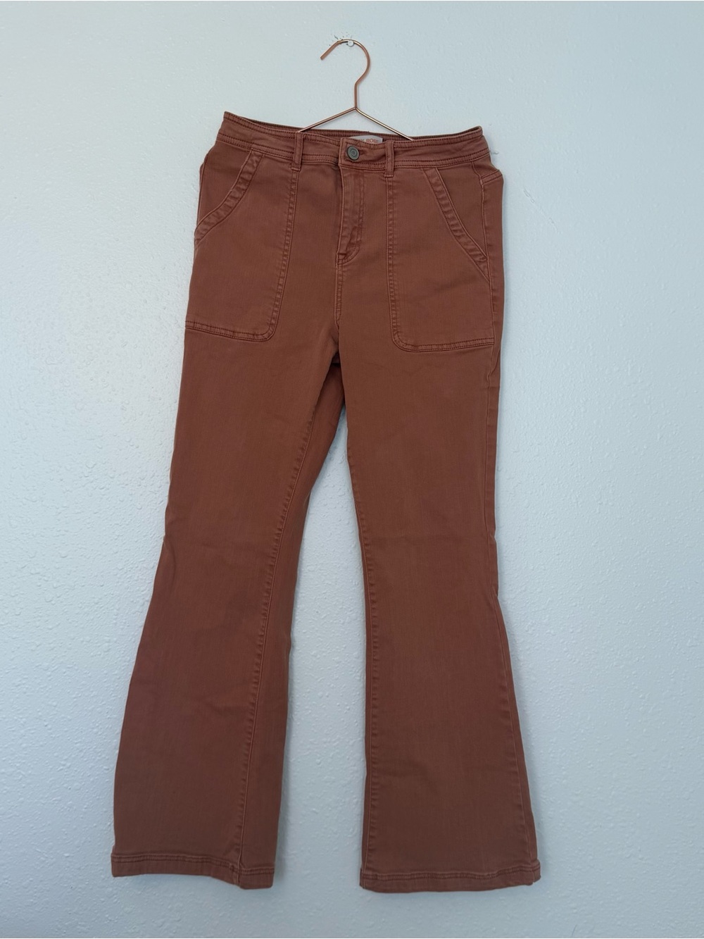 Knox Rose Boot-Cut Jeans in Rust - Picture 2 of 8